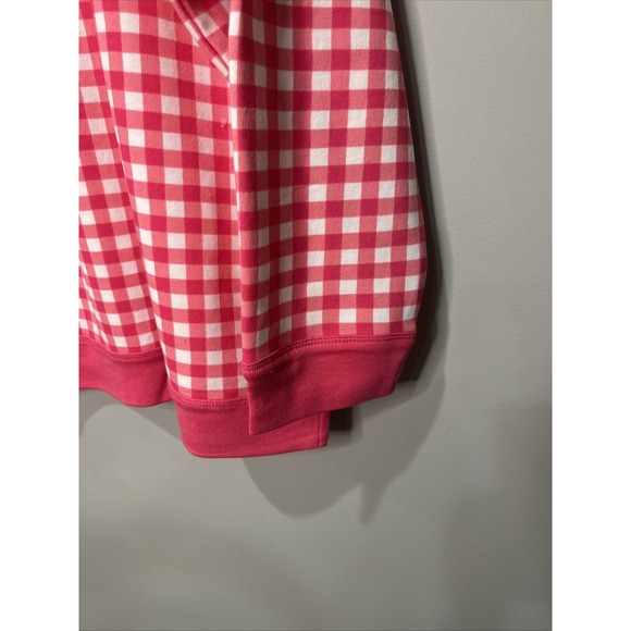 NWT Talbots Fun Raspberry/Pink White Gingham Check Long Sleeve Sweatshirt 2X - Picture 9 of 9
